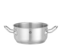 HENDI Olla de cocina, baja, sin tapa, caldero, cacerola, apta para fogones de gas, de inducción, eléctricos y de cerámica, apta para el lavavajillas, 1,4L, ø160x(H)75mm, acero inoxidable