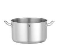 HENDI Olla de cocina, mediana, sin tapa, caldero, cacerola, apta para fogones de gas, de inducción, eléctricos y de cerámica, apta para el lavavajillas, 9,5L, ø280x(H)155mm, acero inoxidable