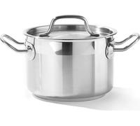 HENDI: Olla para carne con tapa, acero inoxidable, 160x110 mm, 2 litros. Línea Profesional