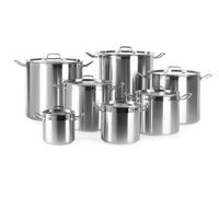 HENDI - Olla para verduras con tapa, acero inoxidable, 360x360 mm, 37 litros. Línea Profesional