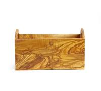 HENDI Panera, de Madera de Olivo, Caja de Pan, Recipiente para Pan, 245x198x(H)194mm