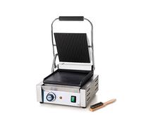 Hendi Parrilla eléctrica de contacto profesional – Placas hierro fundido esmaltado 230V 1800W