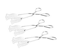HENDI Pinzas de Repostería y Pastelería, para Servir Pasteles y Alimentos, Cocina, Buffet, Aptas para El Lavavajillas, 220 mm, Acero Inoxidable (Paquete de 3)