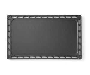 HENDI Plancha de asador, GN 1/1, de hierro fundido, 1 lado liso y 1 lado acanalado, 325x530mm, para todas las parrillas, grill, barbacoas Green Fire de HENDI