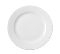 HENDI Plato de Cena, plato llano, bordes reforzados, esmalte de calidad, resistente a los impactos y al desgaste, apto para el microondas y el lavavajillas, ø300mm, porcelana blanca