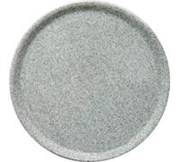 HENDI Plato de Pizza Redondo en Porcelana Esmaltada con Motivo de Granito, Plato para Servir Pizza, Apto para Microondas y Lavavajillas, ⌀310mm, Gris