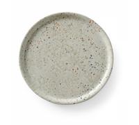 HENDI Plato de Pizza Redondo en Porcelana Esmaltada con Motivo de Puntos Multicolores, Plato para Servir Pizza, Apto para Microondas y Lavavajillas, ⌀310mm, Gris Claro