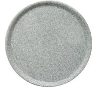 HENDI Plato de pizza redondo, plato para servir pizza, porcelana, motivo: granito, apto para el microondas y el lavavajillas, ⌀330 mm, gris (Paquete de 10)