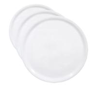 HENDI Plato de pizza redondo, plato para servir pizza, porcelana, motivo: unicolor, apto para el microondas y el lavavajillas, ⌀280 mm, blanco (Paquete de 3)