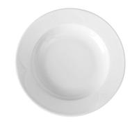 HENDI Plato hondo, bordes reforzados, esmalte de calidad, resistente a los impactos y al desgaste, apto para el microondas y el lavavajillas, ø300mm, porcelana blanca