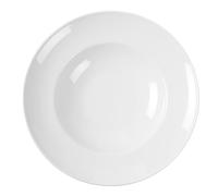 HENDI Plato para servir pasta, bordes reforzados, esmalte de calidad, resistente a los impactos y al desgaste, apto para el microondas y el lavavajillas, ø260mm, porcelana blanca