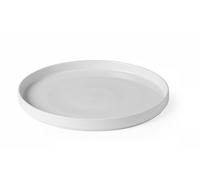 HENDI Plato plano con borde alto, Oslo, ⌀280x(H)28mm, porcelana blanca esmaltada