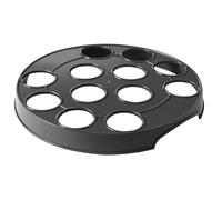 HENDI Portavasos de cerveza BarUp, soporte tipo bandeja redonda para transportar 12 vasos con orificios de 55 mm, ABS, ø315x(H)35mm, negro