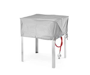 HENDI Revestimiento protector, para HENDI Grill- Master Maxi 154717 & 154878, cubierta, cubierta de protección contra la intemperie, material PEVA resistente a los rayos UVA, 720x560x(H)360mm, gris