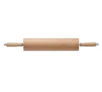 HENDI Rodillo de amasar, con rodamientos, rodillo de cocina, rodillo de repostería, para hacer pan, pizza, galletas, para grandes cantidades de masa, macizo, ø90x667mm, madera de haya, acero