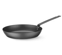 HENDI Sartén de freír, apta para inducción y horno hasta 220°C, fondo: ø238mm, con recubrimiento antiadherente natural después de curar, 530x306x(H)105mm, acero al carbón