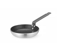 HENDI Sartén de freír, fondo de inducción, apto para todas las fuentes de calor y hornos hasta 260 °C, recubrimiento antiadherente, mango largo remachado, base 220 mm, diámetro 280x(h)50 mm, aluminio