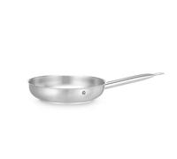 HENDI Sartén de Freír sin Tapa, Fondo Sandwich, Apta para Gas, Eléctrica, Cerámica, Inducción y Lavavajillas, Mango Largo Anticalor, Ø240x(H) 50mm, Acero Inoxidable y Aluminio