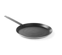 HENDI Sartén para Crepes, fondo inducción, apto para todas las fuentes de calor y hornos hasta 260 °C, recubrimiento antiadherente, mango largo remachado, base 240 mm, diámetro 280x(h)25 mm, aluminio