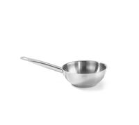 HENDI Sartén para saltear sin tapa, fondo de inducción continuo, apto para todas las fuentes de calor y el lavavajillas, mango largo que se mantiene frío, 1 L, diámetro 160x(h)60 mm, acero inoxidable