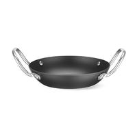 HENDI Sartén para servir, con dos asas, apta para inducción y horno hasta 250°C, fondo: ø95mm, fuente, plato, bandeja de servir, asar, sartén de cocina, 170x144x(H)58mm, acero al carbono