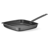 HENDI Sartén parilla, acanalada, apta para inducción y horno hasta 220°C, sartén de asar grill, con recubrimiento antiadherente natural después de curar, 480x282x(H)80mm, acero al carbón