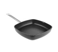 HENDI Sartén parilla, acanalada, no apto para cocinas de inducción, apto para hornos hasta 250 °C, recubrimiento antiadherente, base diámetro 220 mm, acero inoxidable, aluminio fundido
