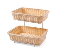Hendi Soporte expositor para pan sobremesa GN 1/2, 2 niveles, 2 cestas 360x280x290 mm, polipropileno