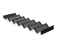 HENDI Soporte perforado para panecillos, expositor de aluminio negro, capacidad para 7 unidades, 580x170x(H)40mm