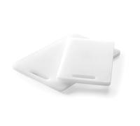 HENDI Tabla de cortar con asa, Color Blanco, 250 x 150 x 10 mm