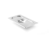 HENDI Tapa Gastronorm GN 1/4, Kitchen Line, resistencia térmica -40 °C a 250 °C, 265x162mm, grosor 0,7mm, acero inoxidable