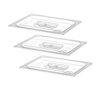 HENDI Tapa Gastronorm - PC - GN 1/2 - Transparente - 265x325 mm (Paquete de 3)