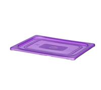 HENDI Tapa GN 1/2, de polipropileno, adecuada sólo para recipientes GN de polipropileno de HENDI, resistencia térmica: -40 a 80 °C, apta para el lavavajillas, morada