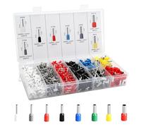 HENGBIRD 1800 Piezas Terminales Eléctricos 0,5-10mm², Crimp Terminal con Aislado de Colores, Punteras Electricas de Latón Estañado con 8 Tamaños, Terminales Cables Electricos para Conexión de Cables