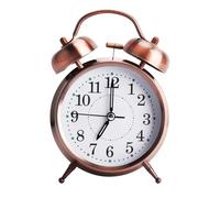 HENGBIRD Despertador Fuerte para Adultos Que Duermen Pesado, de Metal, con Doble Campana de 10 cm, Funciona con Pilas, silencioso, sin tictac, Regalo de Regreso a