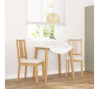 HengCaDa Juego de 2 sillas de comedor con cojín, madera maciza, árbol de goma, asiento ergonómico con respaldo para cocina, salón, comedor, silla tapizada escandinava