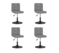 HengCaDa Juego de 4 sillas de comedor giratorias, altura ajustable, silla tapizada con reposabrazos, escandinava, salón, cocina, confort, duradera, resistente, terciopelo gris claro