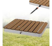 HENGMEI Ducha de jardín, ducha de suelo, para exteriores, WPC, camping, ducha exterior, cartucho de sauna, antideslizante, resistente a la intemperie, superficie de soporte de aluminio hasta 4 m,
