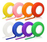 Hengxinchen 8 Rollos de Cinta de Crepé Cinta de Pintor 15MM*20M Cinta de Colores Cinta Decorativa de Pintura DIY Cinta de Enmascarar Cinta de Colores para Pintores Niños Murales