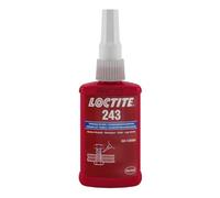 Loctite Fijador de roscas 243, resistencia media, transparente para piezas aceitadas – 24 ml