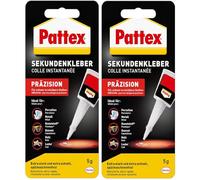 Henkel Pattex superglue precision 2 x 5 g tubo superglue, pegado preciso sin goteo, pegamento líquido de secado rápido, apto para lavavajillas