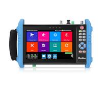 Henkion Probador de CCTV 8K 32MP 4K 12MP Comprobador para Cámaras IP, POE++ max 90W, Monitor Tester CCTV 8MP TVI/CVI/AHD/CVBS, Interfaz SFP 1CH, Prueba IPC WiFi, Herramientas de Red, Salida HD I/O VGA