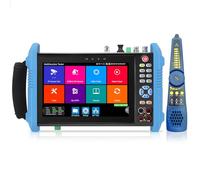Henkion Tester Probador de CCTV IPC-9800CMADHS Pro, Pantalla Táctil IPS de 7 Pulgadas, Prueba IPC 8K y CCTV 4K 8MP HD-TVI CVI AHD SDI, Multímetro, RJ45, Probador de Cables PoE HDMI VGA WiFi RS485