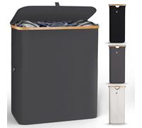 HENNEZ 15909, Organizador de baño, Gris, Bambú, 140 kg, Alemania