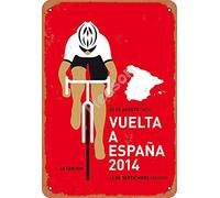 Henson Vuelta A Espana 2014 vintage Tin Sign Logo 12 * 8 inches Advertising Eye-Catching Wall Decoration
