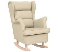 Heofavd Sillón mecedora color crema, 74 x 90 x 102 cm, de tela, silla de lactancia