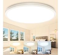 hepside Plafon LED Techo Cocina 36W 4200LM,42cm 3 colores 3000/4500/6000K Lampara Techo LED,IP44 Impermeable Luz LED Techo,Ultra Delgado Downlight para Salon,Dormitorio,Habitacion,Pasillo,Baño