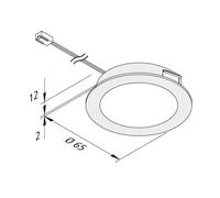 Hera De mueble empotrada LED FAR 58, acero 3W 3.000K EC:EPREL:933517