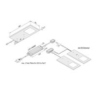 Hera LED bajo mueble Eco-Pad F set x 2 3.000K aluminio EC:EPREL:877817
