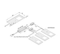 Hera LED bajo mueble Eco-Pad F set x 3 3.000K negro EC:EPREL:877817